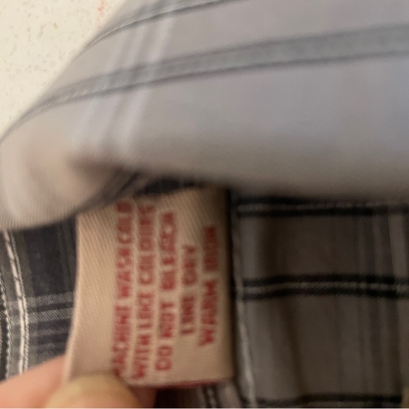 Rafter C gray plaid long sleeve pearl snap button down. Size: xxl - Picture 4 of 9